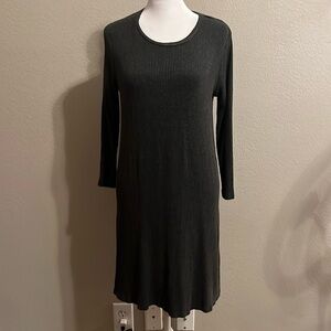 Anthropologie Velvet by Graham & Spencer Womens Ribbed Knit Gray Dress Size XS